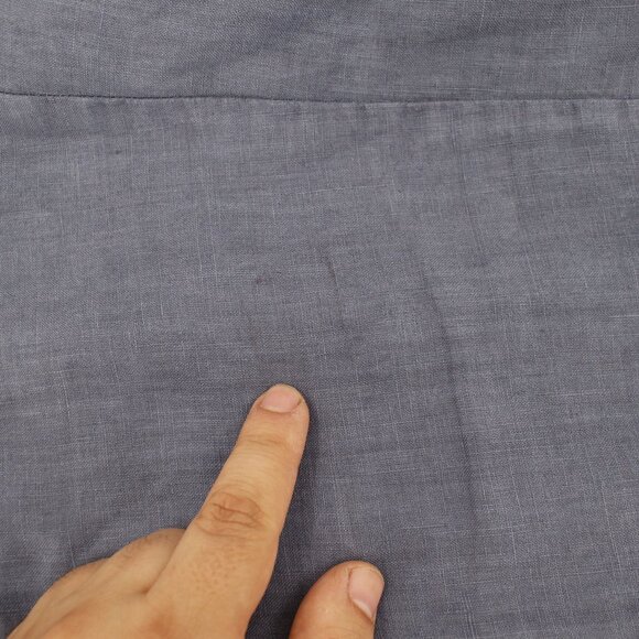 120% Lino Sports Coat medium linen Blue Unstructured notch lightweight blazer - Picture 8 of 16